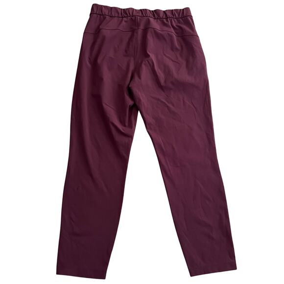 Lululemon Women’s Burgundy Slim Fit Jogger Pants Size 8 Stretch Athletic Lounge‎ - Picture 2 of 5